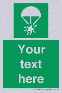 Custom sign safe condition Rocket parachute flare